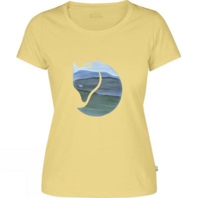 Playeras Fjallraven Watercolour Fox Mujer Amarillo - Chile HYS930542